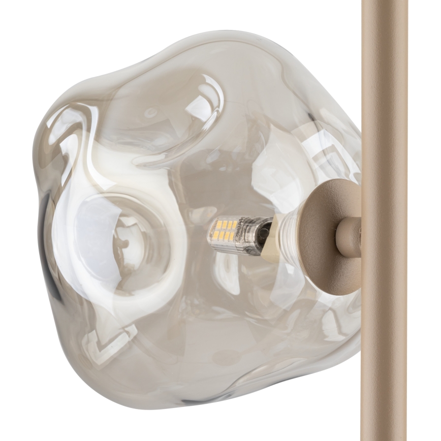 Brilagi - Lampada da terra VULCANO 3xG9/8W/230V beige/beige fumé
