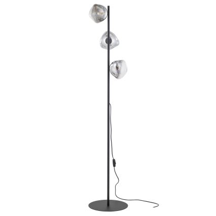 Brilagi - Lampada da terra VULCANO 3xG9/8W/230V nero/nero fumé