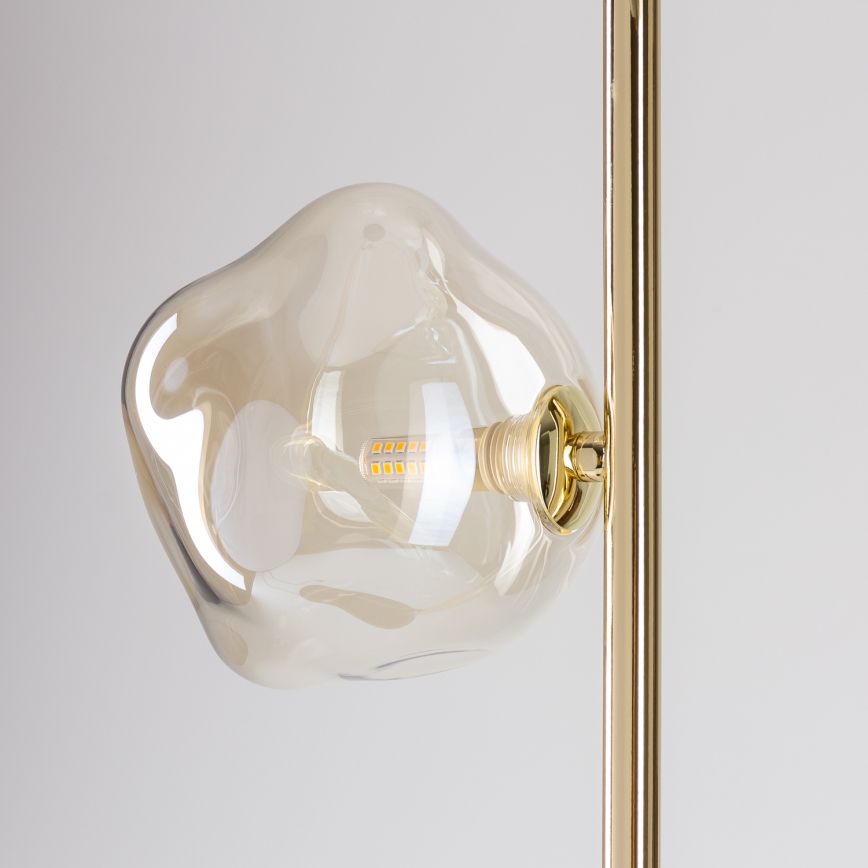 Brilagi - Lampada da terra VULCANO 3xG9/8W/230V oro/beige fumé