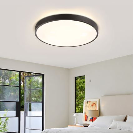 Brilagi - Plafoniera dimmerabile a LED GLASS POOL DOUBLE LED/60W/230V 3000-6000K 50 cm nero + telecomando
