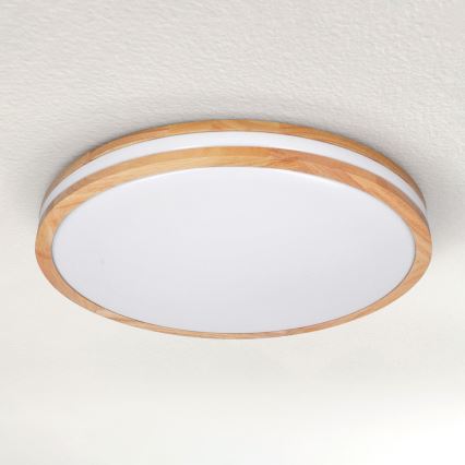 Brilagi - Plafoniera a LED dimmerabile MOLINA LED/60W/230V 3000-6500K rovere Ø 58 cm + telecomando