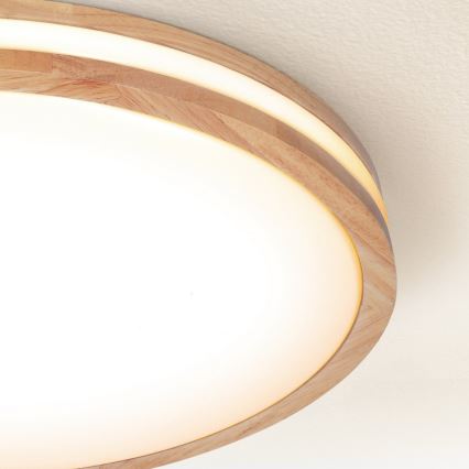 Brilagi - Plafoniera a LED dimmerabile MOLINA LED/60W/230V 3000-6500K rovere Ø 58 cm + telecomando