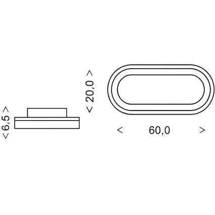 Brilagi - Plafoniera LED dimmerabile TRIVARO LED/85W/230V 3000-6000K 20x60 cm + telecomando