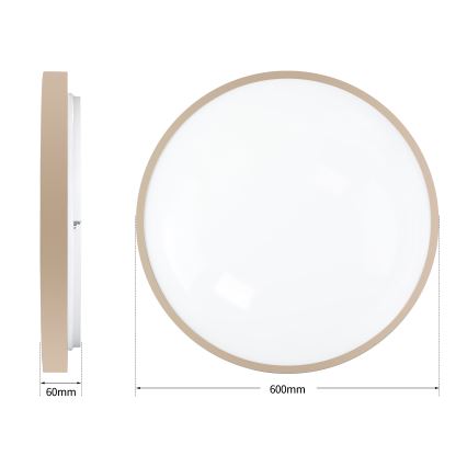 Brilagi - Plafoniera LED dimmerabile GLASS POOL DOUBLE LED/80W/230V 3000-6000K 60 cm beige + telecomando