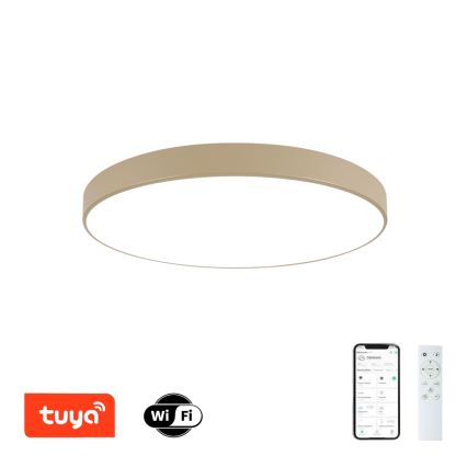 Brilagi - Lampada da soffitto dimmerabile a LED POOL SMART LED/100W/230V 3000-6000K 80 cm beige Wi-Fi Tuya + telecomando