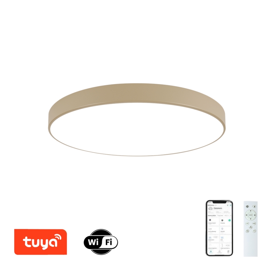 Brilagi - Lampada da soffitto dimmerabile a LED POOL SMART LED/100W/230V 3000-6000K 80 cm beige Wi-Fi Tuya + telecomando