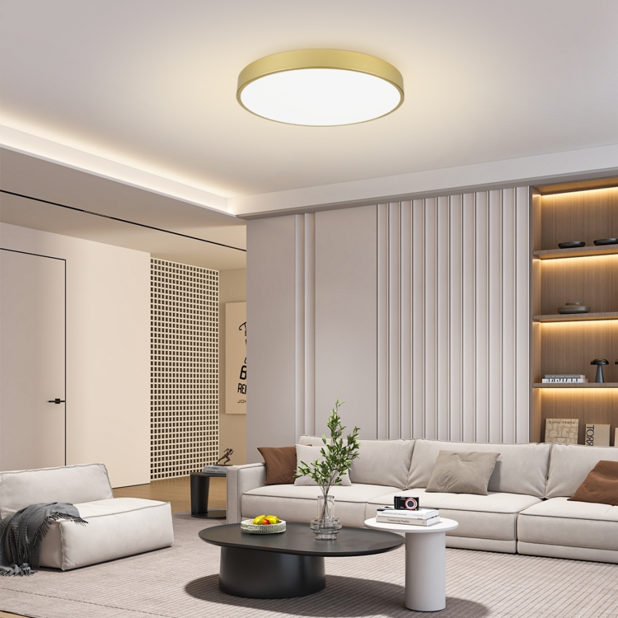 Brilagi - Plafoniera LED dimmerabile POOL SMART LED/100W/230V 3000-6000K 80 cm dorata Wi-Fi Tuya + telecomando