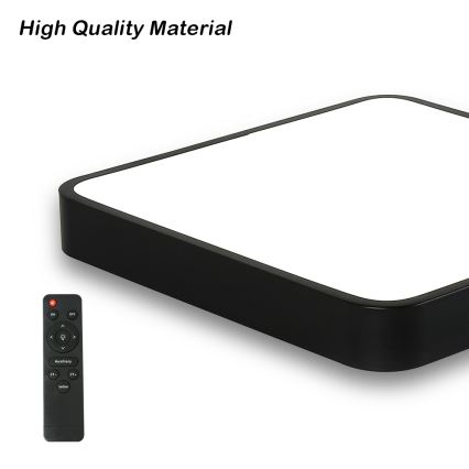 Brilagi - Lampada da soffitto dimmerabile a LED POOL SQUARE LED/48W/230V 3000-6000K 50x50 cm nero + telecomando