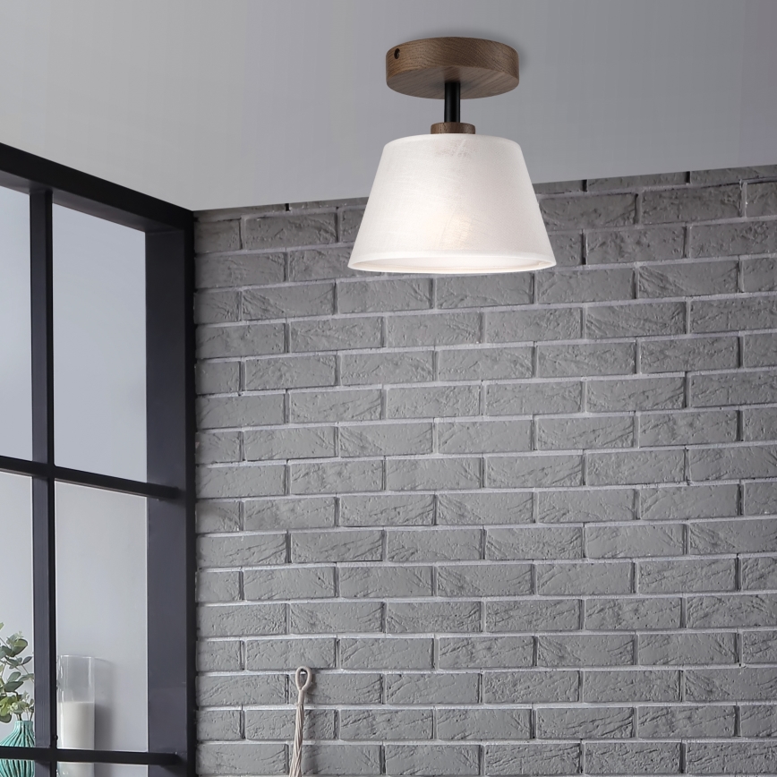 Brilagi - Lampadario LED a plafone ANTHONY 1xE14/60W/230V rovere noce/bianco