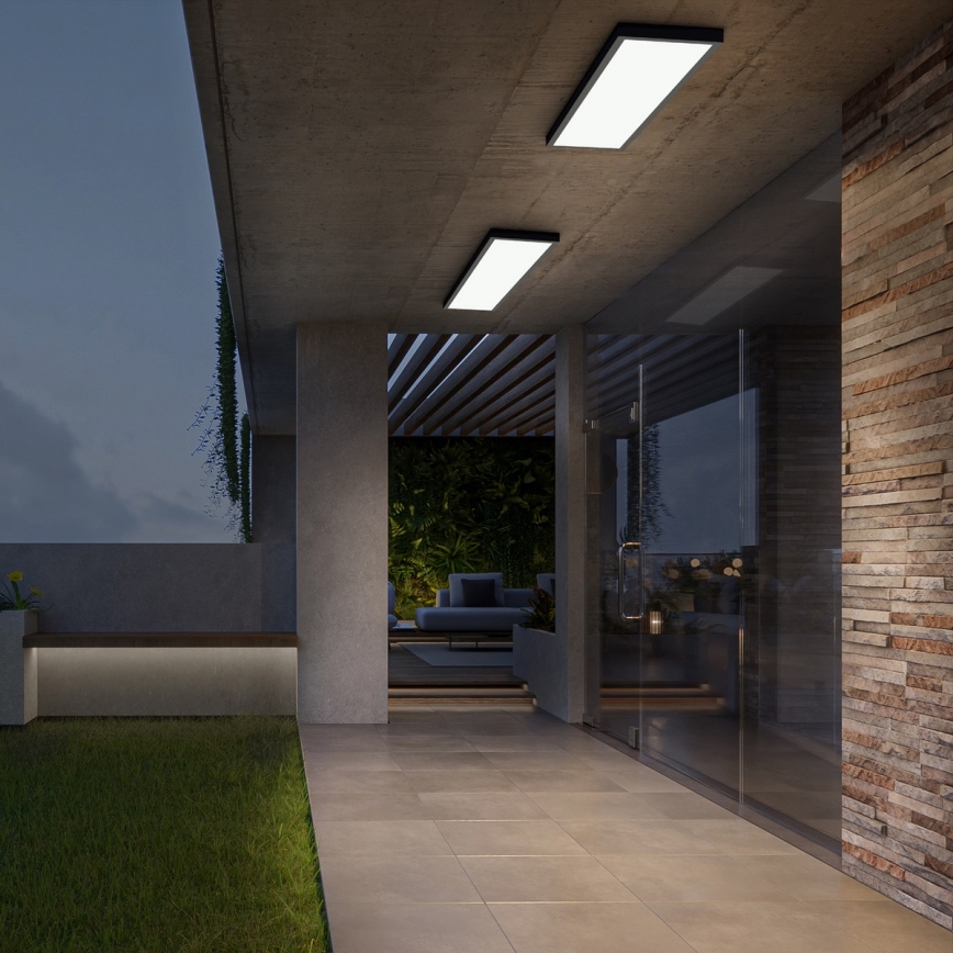 Brilagi - Plafoniera LED da bagno FRAME LED/50W/230V 30x120 cm 3000/4000/6000K IP44 nero