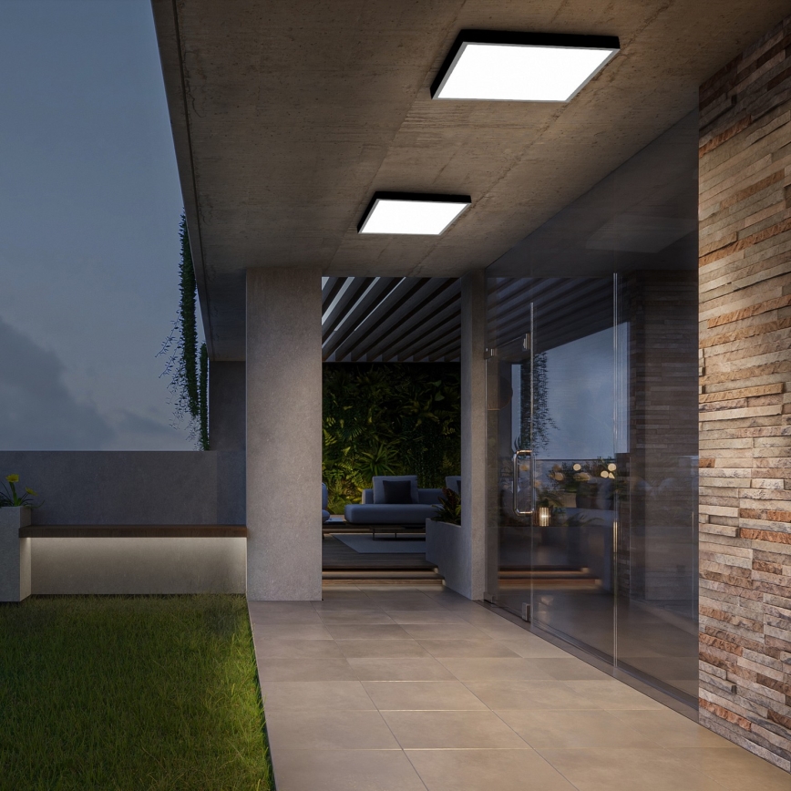 Brilagi - Plafoniera LED da bagno FRAME LED/50W/230V 60x60 cm 3000/4000/6000K IP44 nero