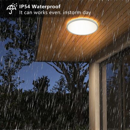 Brilagi - Plafoniera LED da bagno ULTRA SLIM LED/18W/230V diametro 30 cm bianco IP54