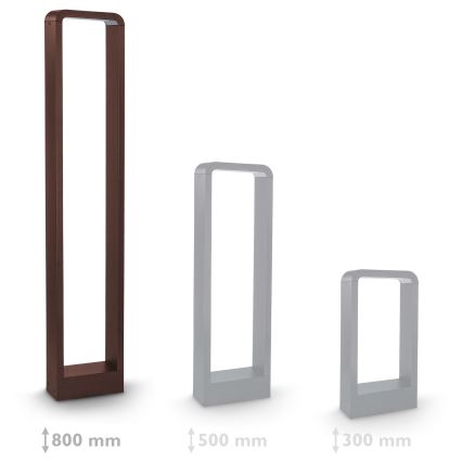 Brilagi - Lampada LED da esterno BARI LED/7W/230V 3000/4000/6000K marrone IP54 80 cm