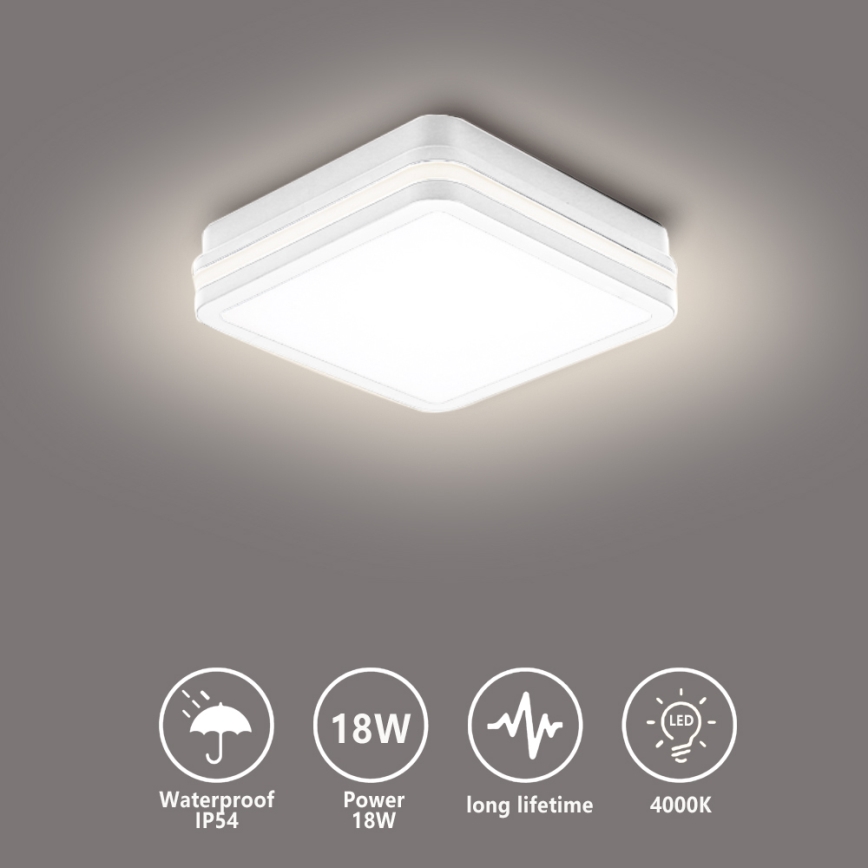Brilagi - Lampada LED da esterno BENE LED/18W/230V 22x22 cm bianca IP54