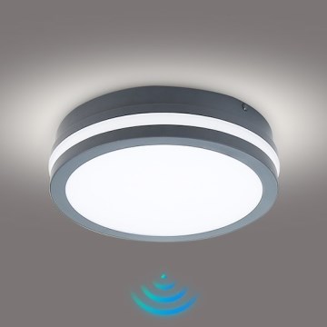 Brilagi - Lampada LED da esterno con sensore BENE LED/18W/230V diametro 22 cm IP54