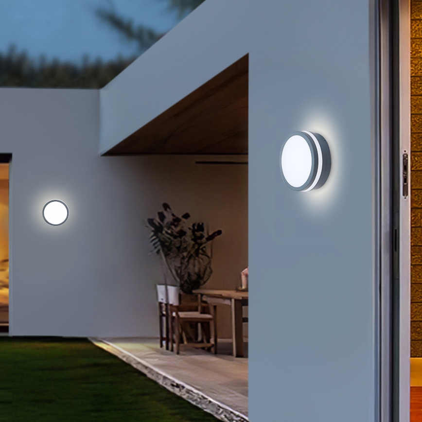Brilagi - Lampada LED da esterno con sensore BENE LED/18W/230V diametro 22 cm IP54