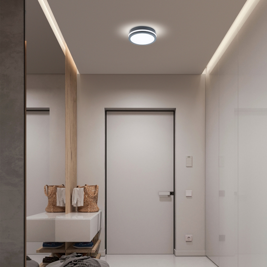 Brilagi - Lampada LED da esterno con sensore BENE LED/18W/230V diametro 22 cm IP54