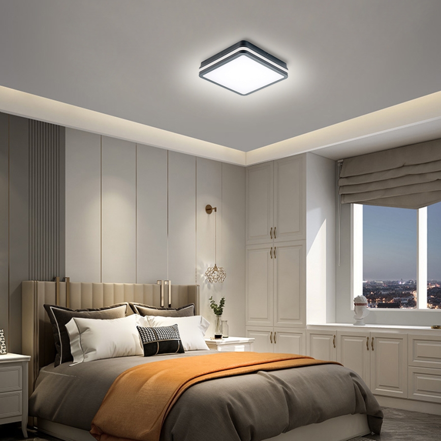 Brilagi - LED Luce da esterno con sensore di movimento BENE LED/24W/230V 26x26 cm antracite IP54