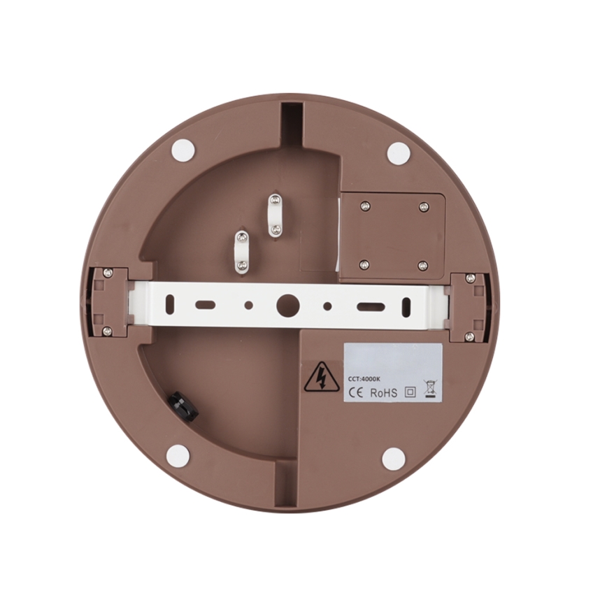 Brilagi - Lampada LED da esterno con sensore BENE LED/24W/230V diam. 26 cm marrone IP54