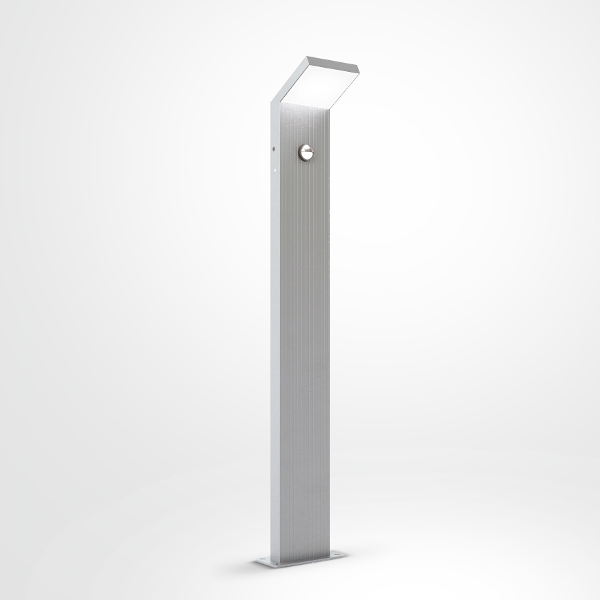 Brilagi - Lampada LED da esterno con sensore RIANO LED/8W/230V argento IP65 80 cm