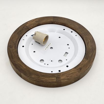 Brilagi - Lampada da soffitto LED BELLADONNA 1xE27/15W/230V diam. 30 cm bianco/rovere noce