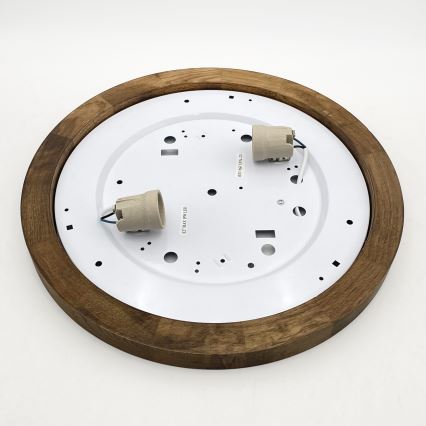 Brilagi - Lampada da soffitto LED BELLADONNA 2xE27/15W/230V diam. 40 cm bianco/rovere noce