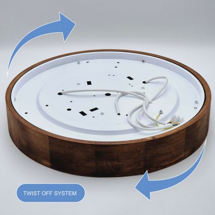 Brilagi - Lampada da soffitto LED CARVALHO 3xE27/60W/230V rovere ciliegio diam. 47 cm