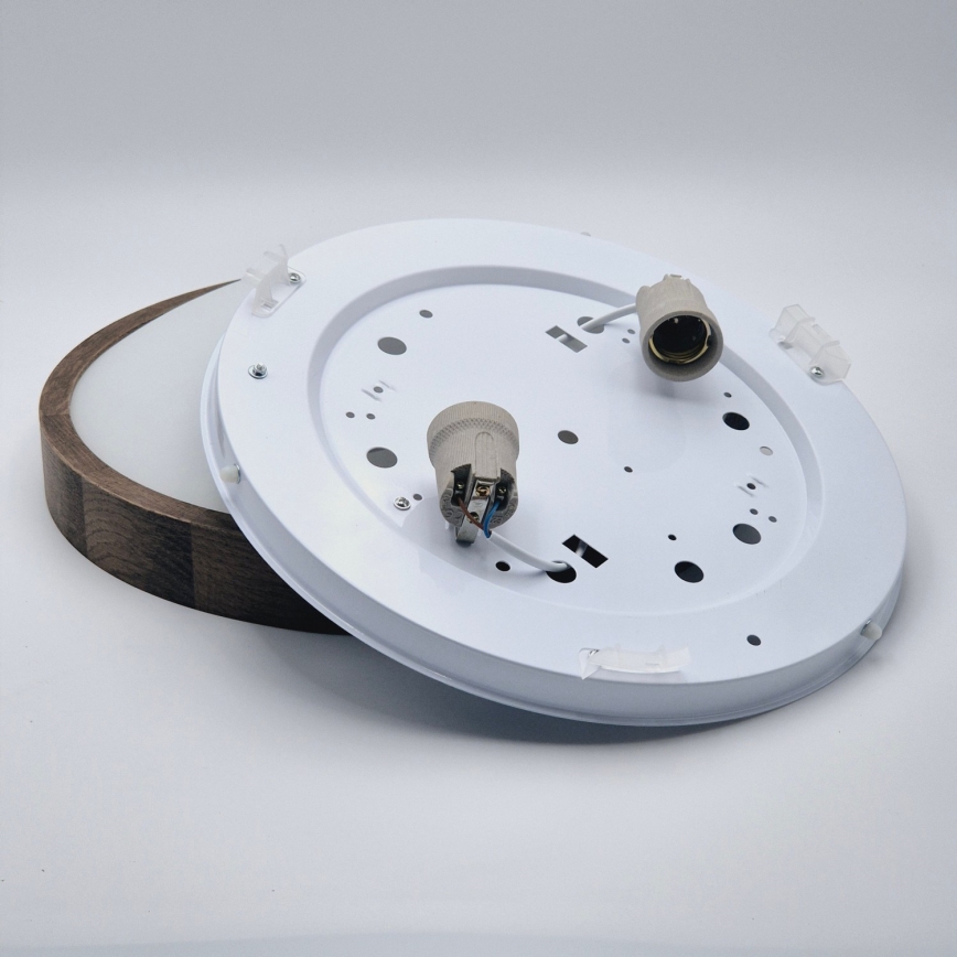 Brilagi - Lampada da soffitto LED CARVALHO SLIM 2xE27/60W/230V rovere noce Ø 37 cm