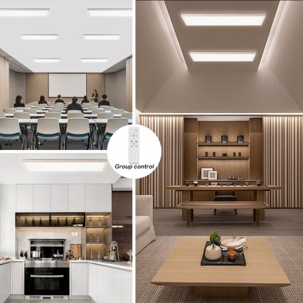 Brilagi - Plafoniera LED dimmerabile da bagno FRAME SMART LED/50W/230V 30x120 cm 3000-6000K IP44 bianco + telecomando
