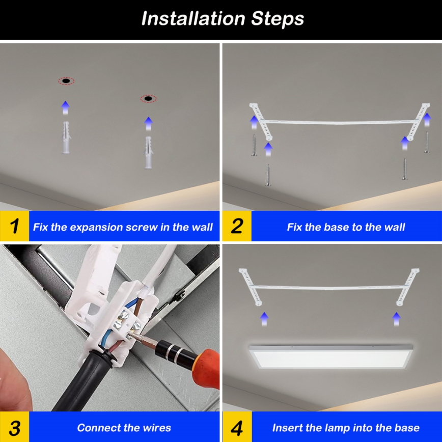 Brilagi - Plafoniera LED dimmerabile da bagno FRAME SMART LED/50W/230V 30x120 cm 3000-6000K IP44 bianco + telecomando