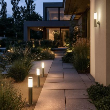 BRILAGI - Lampada LED dimmerabile da esterno ELIA 1xE27/6W/230V 2700-6500K IP44 Wi-Fi 100 cm cromo opaco