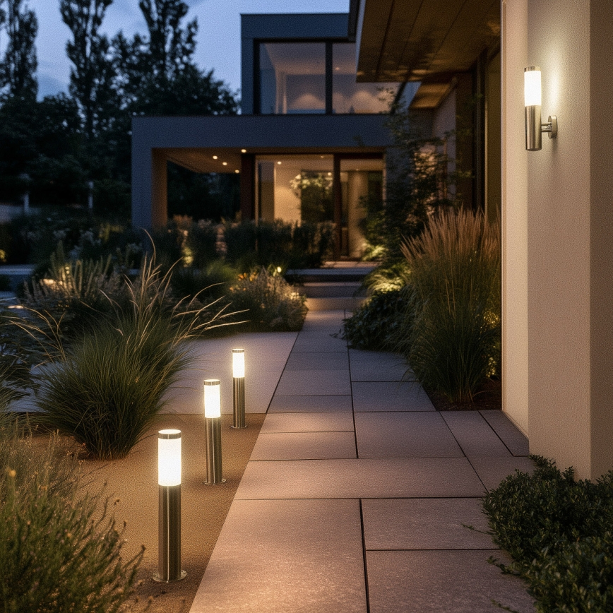 BRILAGI - Lampada LED dimmerabile da esterno ELIA 1xE27/6W/230V 2700-6500K IP44 Wi-Fi 100 cm cromo opaco