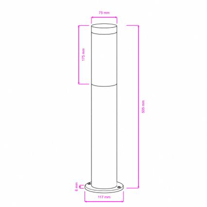 BRILAGI - Lampada LED dimmerabile da esterno ELIA 1xE27/6W/230V 2700-6500K IP44 Wi-Fi 100 cm cromo opaco