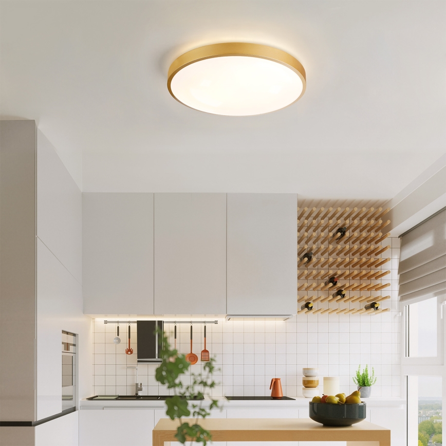 Brilagi - Plafoniera LED dimmerabile GLASS POOL DOUBLE LED/48W/230V 3000-6000K 40 cm dorata + telecomando