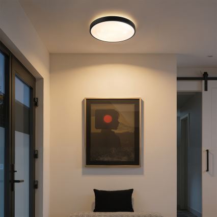 Brilagi - Plafoniera LED dimmerabile GLASS POOL DOUBLE LED/48W/230V 3000-6000K 40 cm nero + telecomando