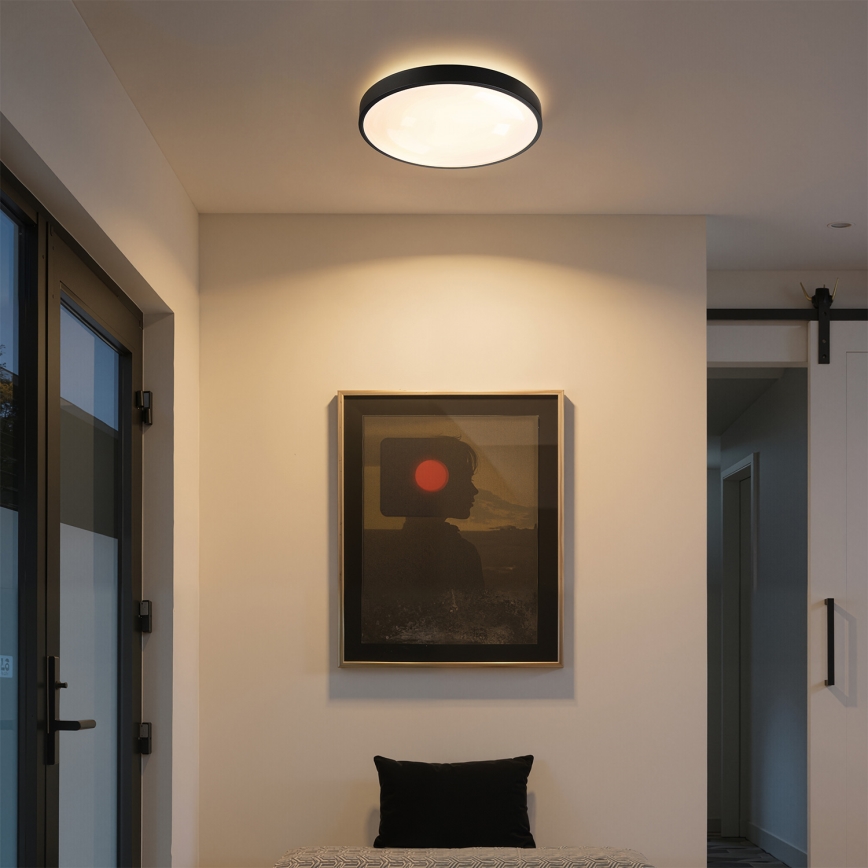 Brilagi - Plafoniera LED dimmerabile GLASS POOL DOUBLE LED/48W/230V 3000-6000K 40 cm nero + telecomando