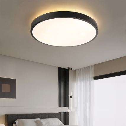 Brilagi - Plafoniera dimmerabile a LED GLASS POOL DOUBLE LED/80W/230V 3000-6000K 60 cm nero + telecomando