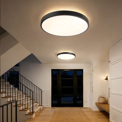Brilagi - Plafoniera dimmerabile a LED GLASS POOL DOUBLE LED/80W/230V 3000-6000K 60 cm nero + telecomando