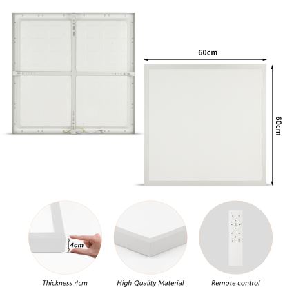 Brilagi - Lampada LED dimmerabile per bagno FRAME SMART LED/50W/230V 60x60 IP44 + telecomando