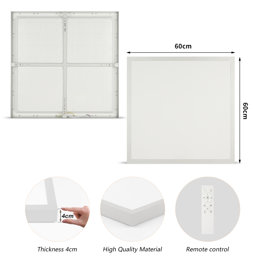 Brilagi - Lampada LED dimmerabile per bagno FRAME SMART LED/50W/230V 60x60 IP44 + telecomando