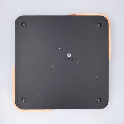 Brilagi - Plafoniera LED dimmerabile PILANA LED/48W/230V 3000-6500K rovere/nero 42x42 cm + telecomando