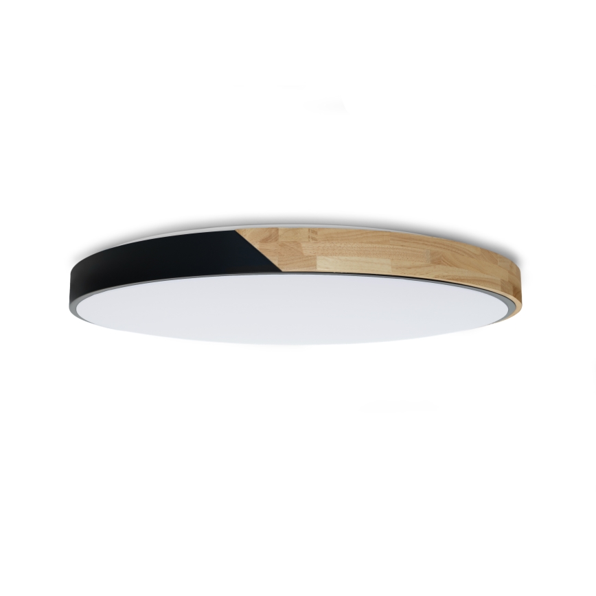 Brilagi - Plafoniera dimmerabile a LED PILANA LED/72W/230V 3000-6500K rovere/nero Ø 80 cm + telecomando