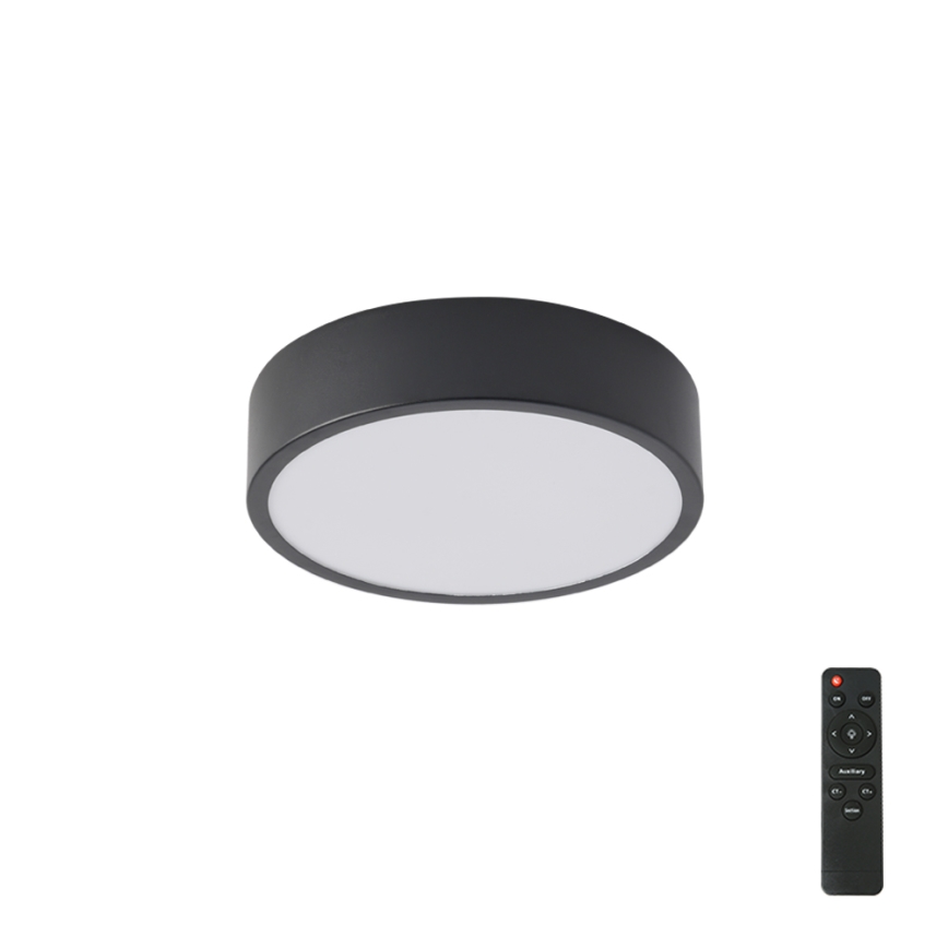 Brilagi - Plafoniera LED dimmerabile POOL LED/18W/230V 3000-6000K 20 cm nera + telecomando