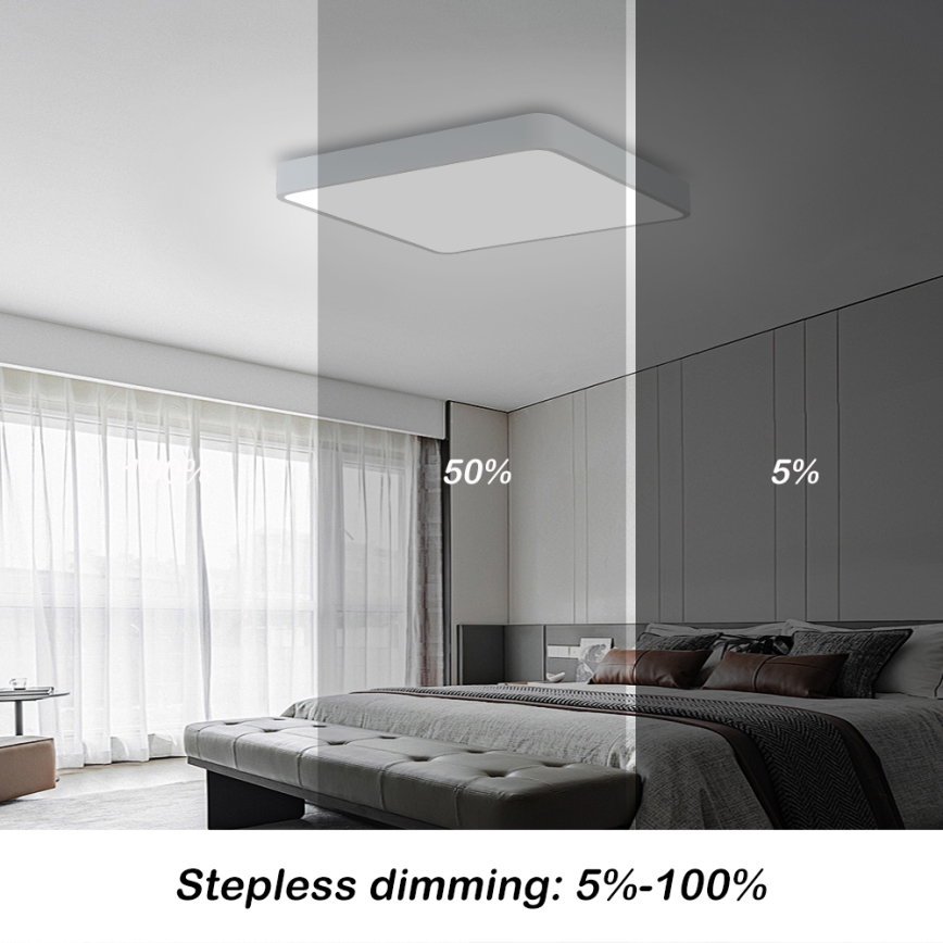 Brilagi - Lampada da soffitto dimmerabile a LED POOL LED/48W/230V 3000-6000K 50x50 cm bianco + telecomando