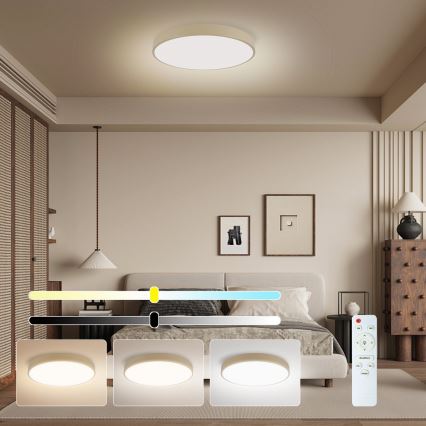 Brilagi - Plafoniera dimmerabile a LED POOL LED/48W/230V 3000-6000K Ø 40 cm beige + telecomando