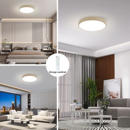 Brilagi - Plafoniera dimmerabile a LED POOL LED/60W/230V 3000-6000K diametro 60 cm beige + telecomando
