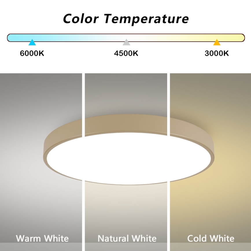 Brilagi - Plafoniera LED dimmerabile POOL SMART LED/100W/230V 3000-6000K 80 cm beige Wi-Fi Tuya + telecomando