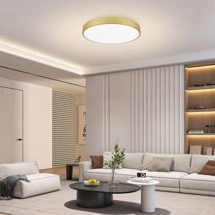 Brilagi - Plafoniera LED dimmerabile POOL SMART LED/100W/230V 3000-6000K 80 cm dorata Wi‑Fi Tuya + telecomando