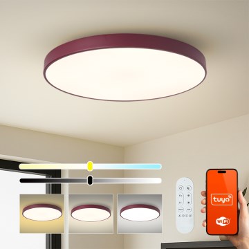 Brilagi - Lampada LED dimmerabile POOL SMART LED/100W/230V Ø 80 cm Wi‑Fi Tuya + telecomando bordeaux