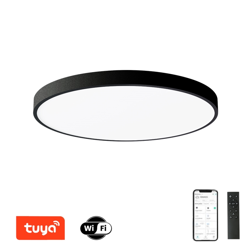 Brilagi - Plafoniera LED dimmerabile POOL SMART LED/128W/230V 3000-6000K diam. 100 cm Wi-Fi Tuya nera + telecomando